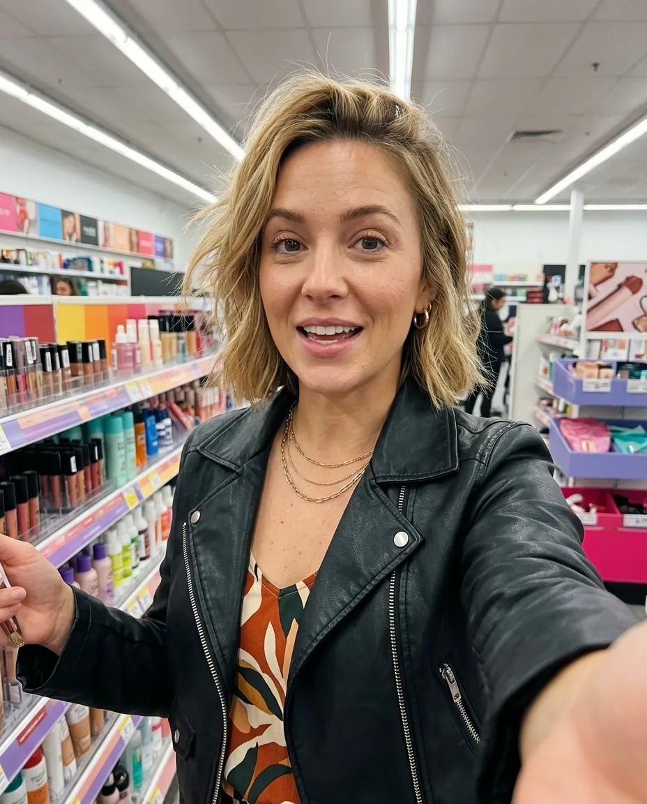 Synthetic beauty creator sharing a product restock reminder